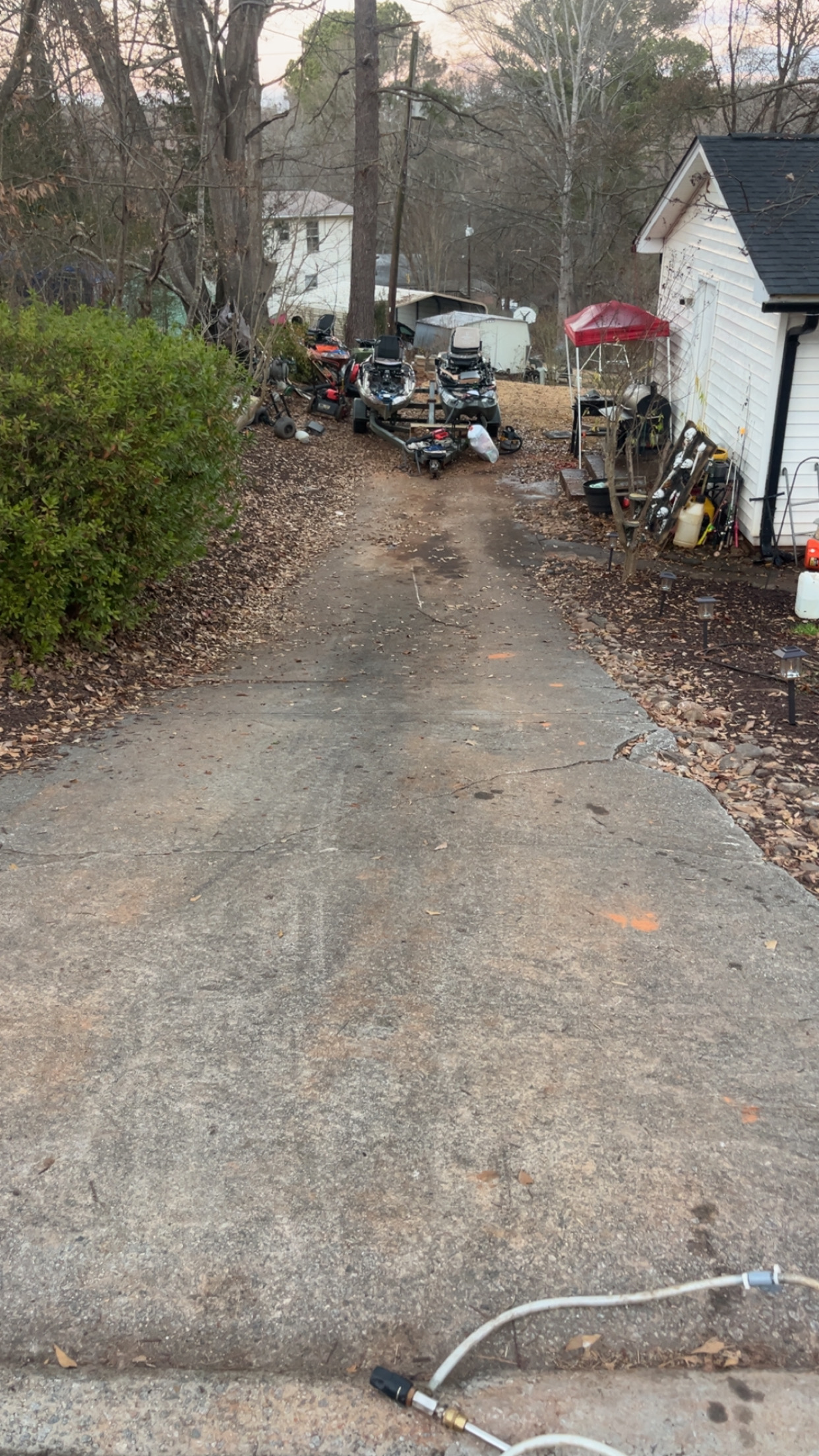 Before pressure washing driveway in Easley SC